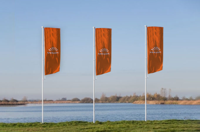 Vlaggen, banieren en masten - H2 outstore vlaggen pos verasol - H2-VBM-L